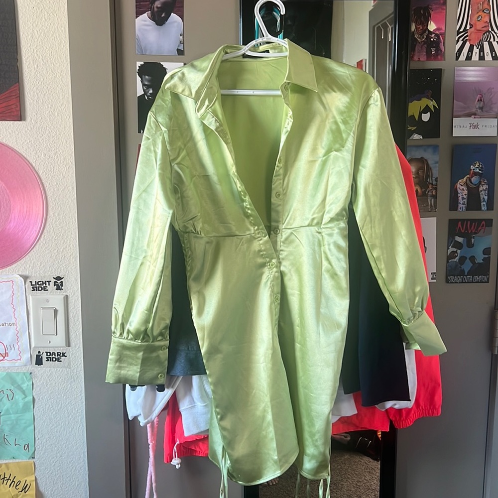 shein satin dress